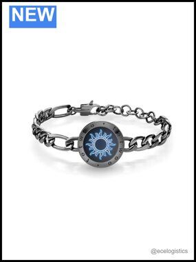 Smart Long Distance Touch Bracelet Stainless Steel Figaro Chain